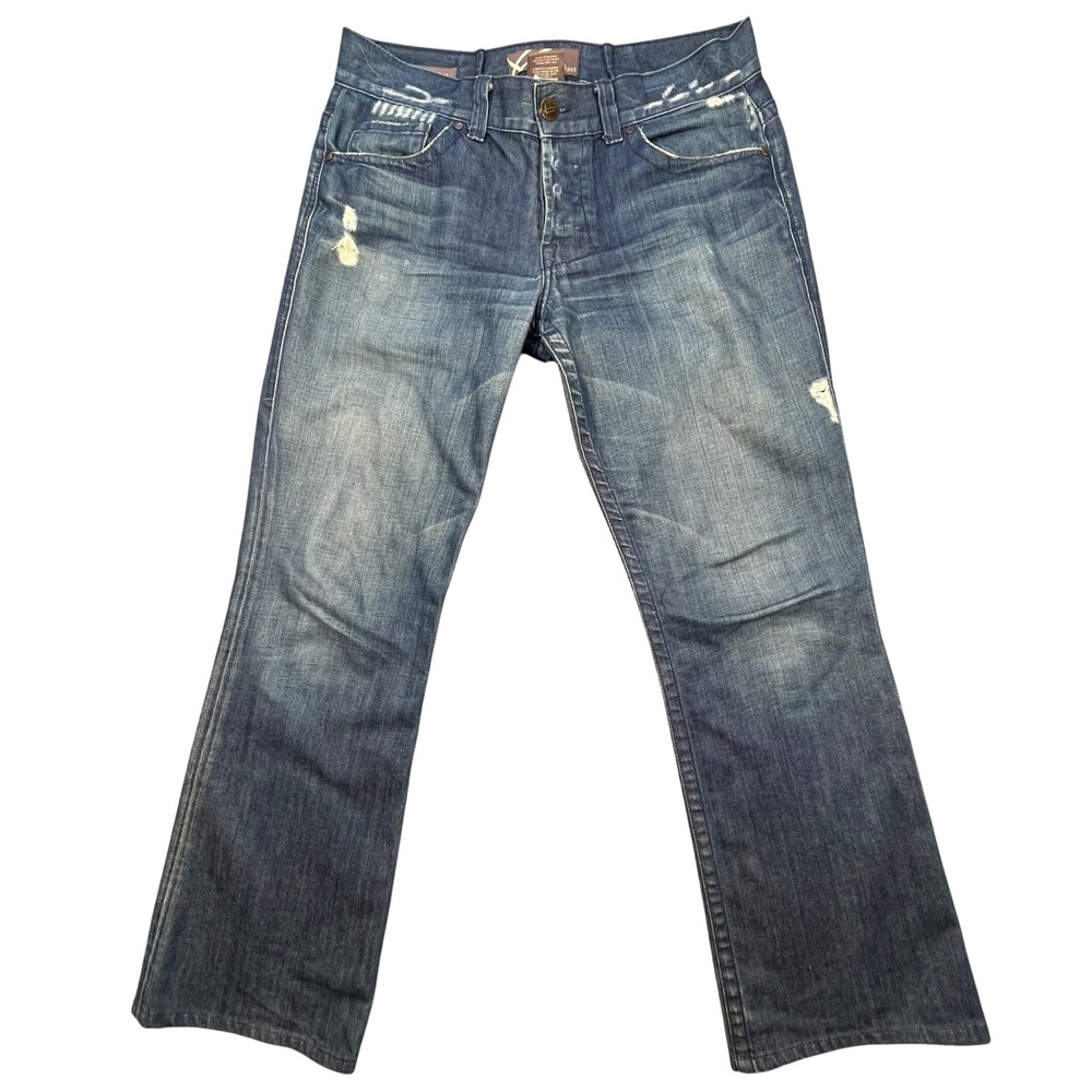 William Rast Blue Billy Bootcut Distressed Jeans Mens 33